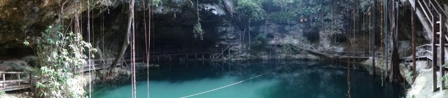 Stunningly blue waters in our first true cenote experience (Click image to enlarge)