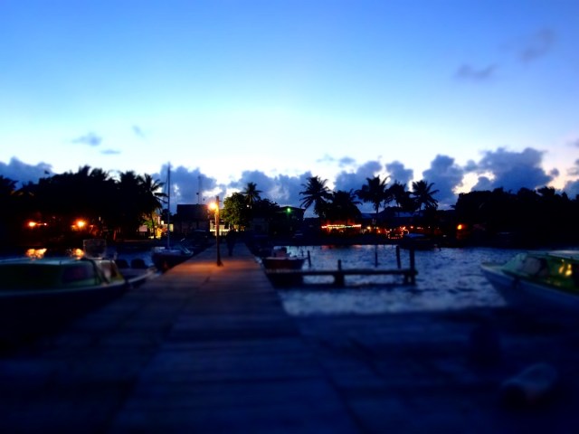 A twilight glimpse of the Caye
