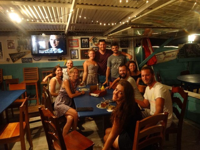 Doing our bit for the island and forming two trivia teams for the sports bar