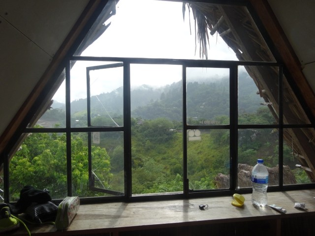 Double bed loft in a dorm?! Check out that view!