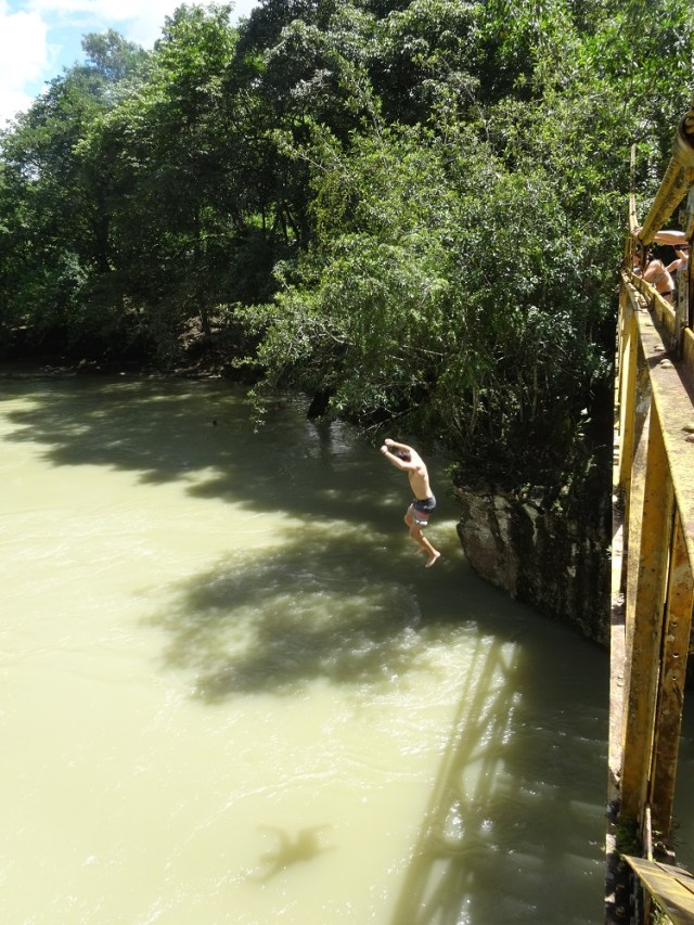 Not quite Mostar, but bridge jumping all the same!