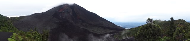 Pacaya, complete with its lava field (Click on image to enlarge)