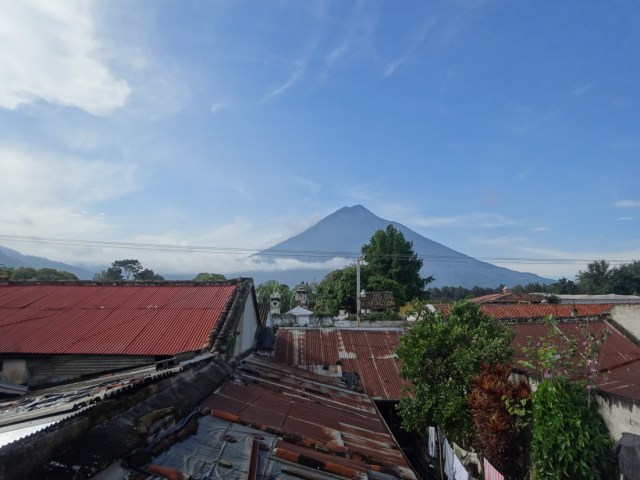 Volcanic views from the rooftop terrace