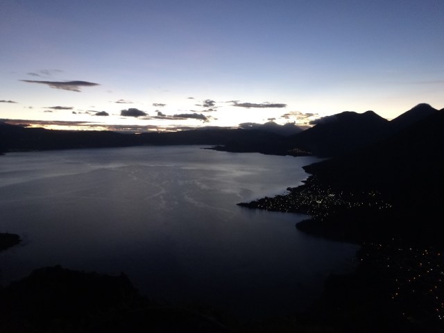 Taking in the stunning lake views in the pre-dawn light