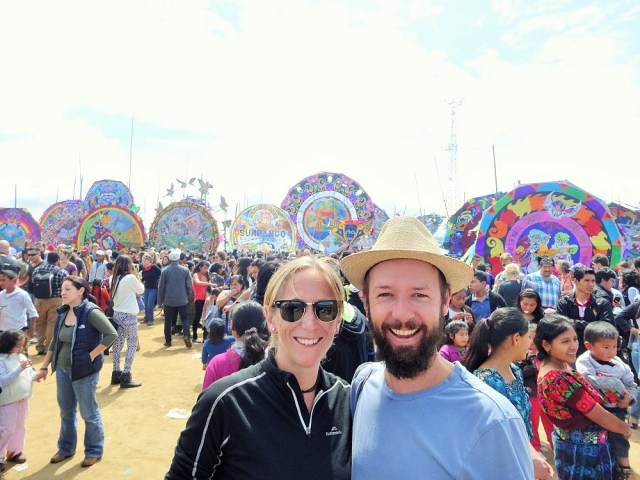 Posing away at Sumpango's Festival of the Kites