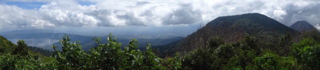 The climb gave us amazing views of volcanic lakes and other volcanoes (Click on image to enlarge)
