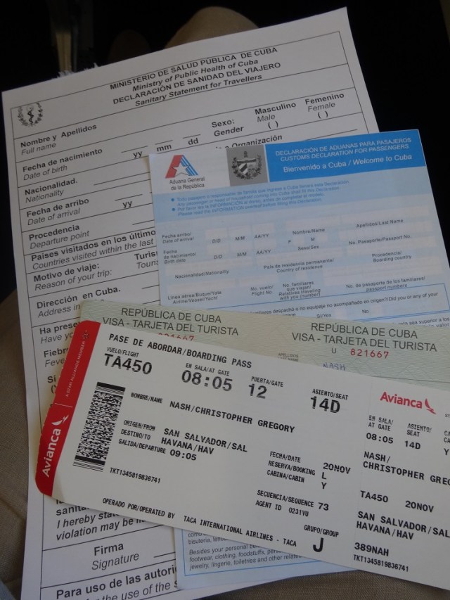 Boarding pass, Tourist Card, Immigration Paperwork & form for the Sanitary Board? Would all this get us in?