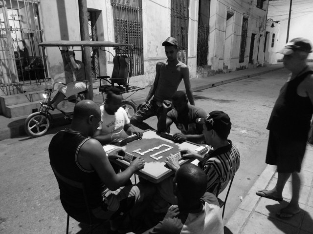 Our final glimpse into Camaguey life: Some serious domino play!