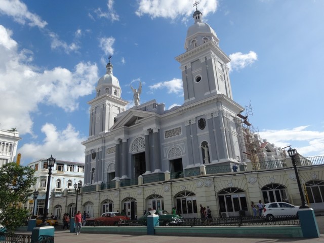 The historic cathedral in the main plaza