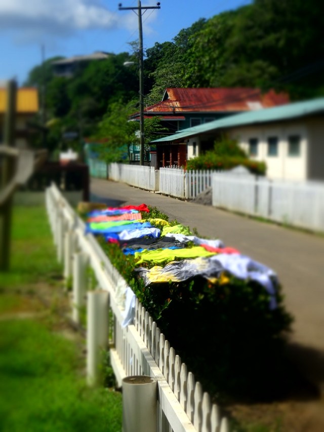 Laundry day in Utila… not our laundry sadly