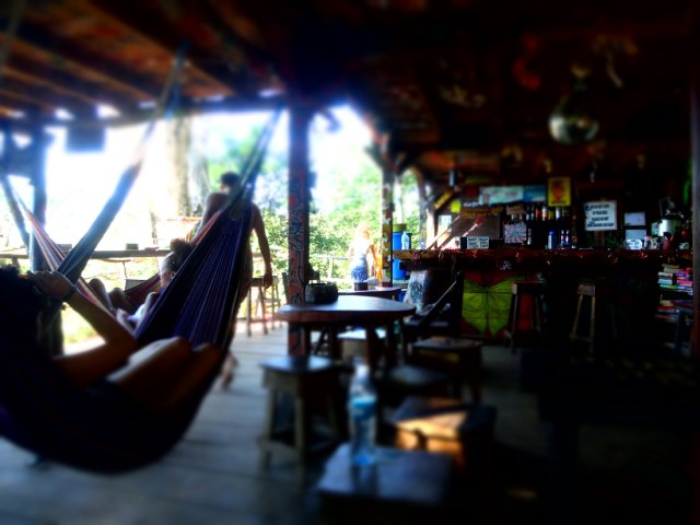 Relaxing near the main bar