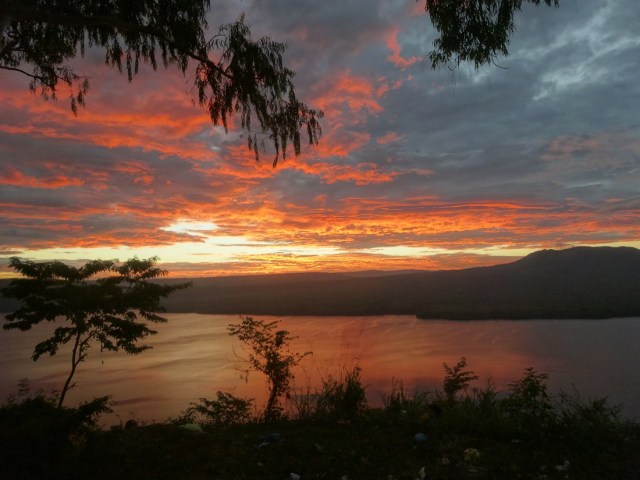 Sunset over Lake Masaya