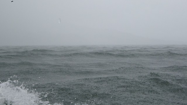 Bidding farewell to any sight of land, and hello to the wet