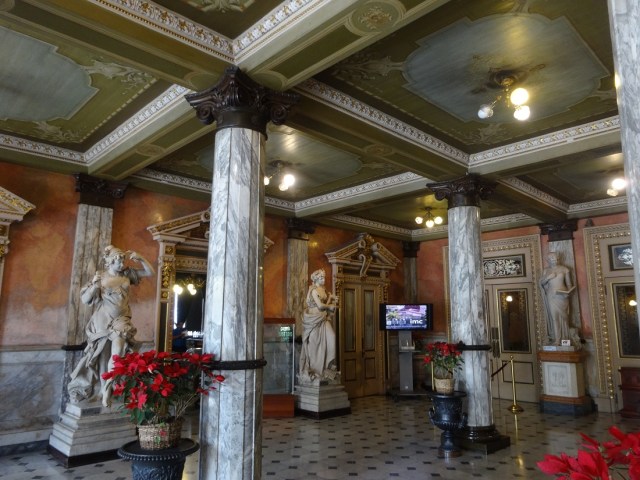 Inside, an equally impressive foyer