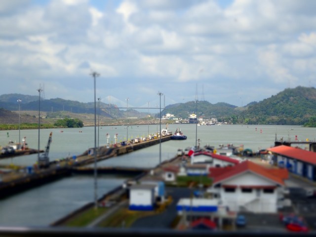 Gazing across to another set of locks