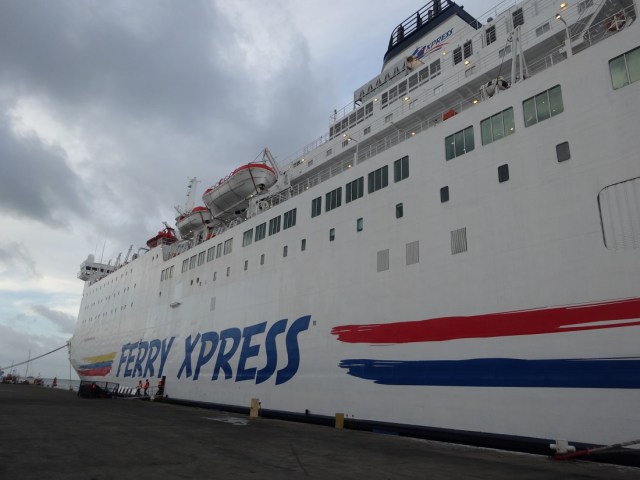 Easily the largest vessel on which either of us has sailed, the SNAV Adriatico