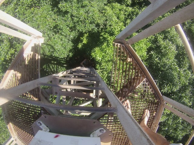 Thrillseekers! Climbing the Little Corn lighthouse