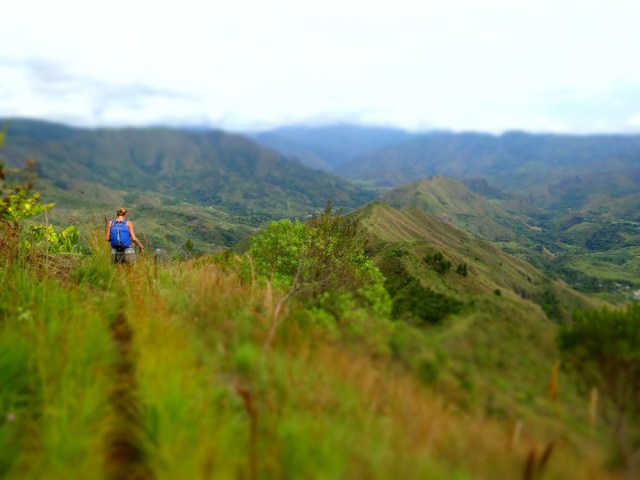 Making the descent from El Aguacarte with those views!