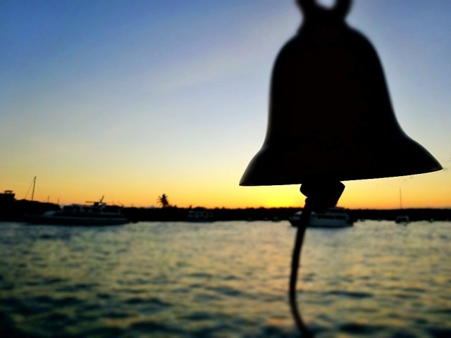 Ending our day on board the 'Floreana' in Puerto Ayora's harbour