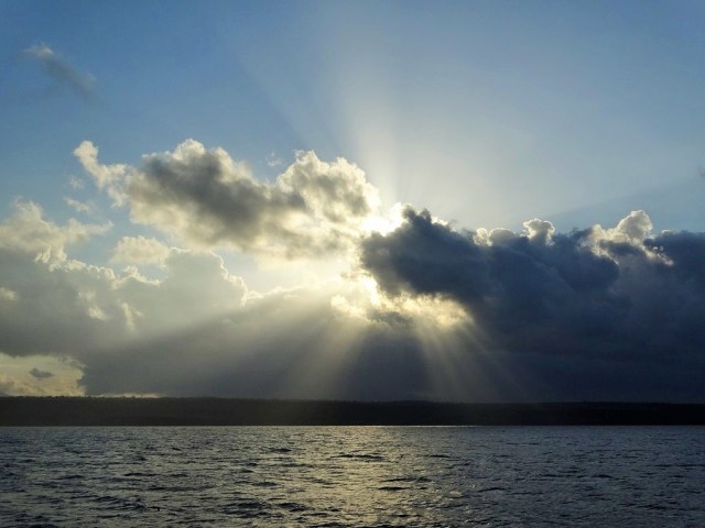 A beautiful sky, but the promise of rain