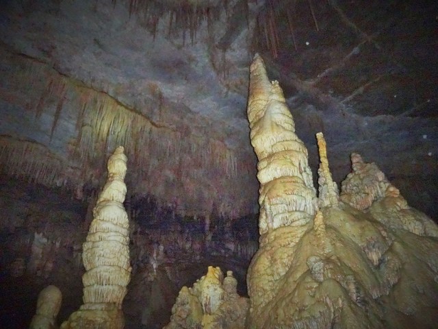 Exploring the deep vast in one of the caverns