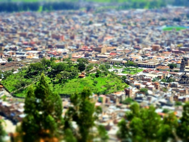 Looking down on the town from some lofty heights above (which we reached courtesy of our tour)
