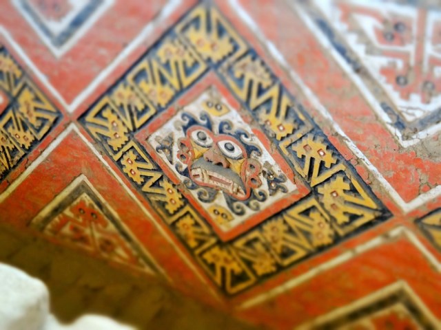 The incredible colour & detail (all original) that would have once adorned this whole structure