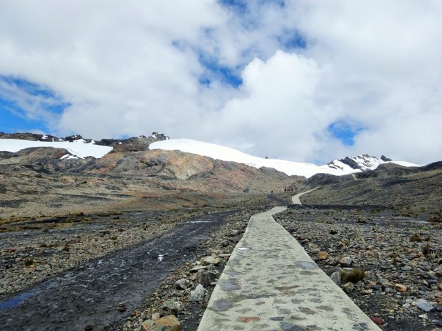 Our somewhat slower than expected approach to the glacier…