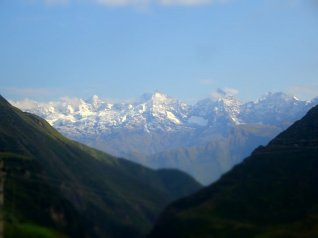 The snow-capped, beautiful surrounds