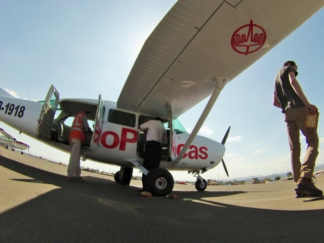 The smallest aircraft in their fleet (also the smallest in which we had ever flown)