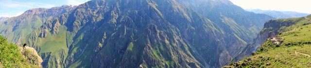 The impressive Colca Canyon, complete with Andean Condor on the left (Click on image to enlarge)