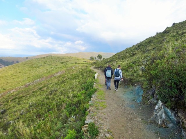 On the march under partly blue skies