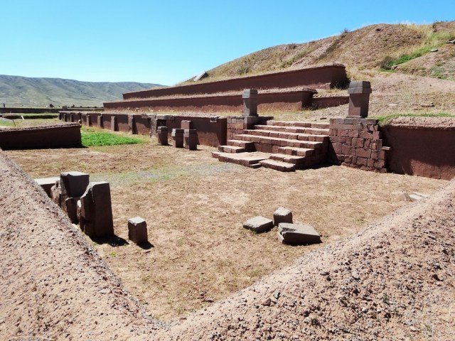 The UNESCO World Heritage listed ruins of Tiwanaku