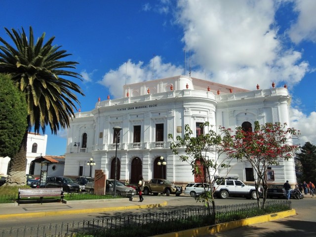 Right near our hostel, the Teatro Gran Mariscal Sucre