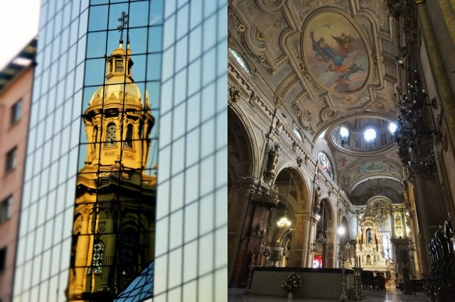 Getting artistic with the afternoon sun (left) & The stunning interior (right)