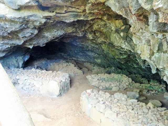 Ancient burials in an even older lava tube