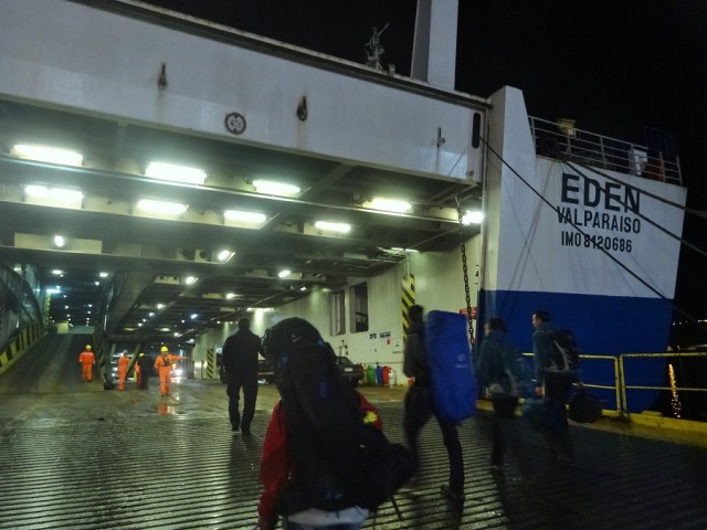 All aboard the Navimag Eden, home for the next few nights