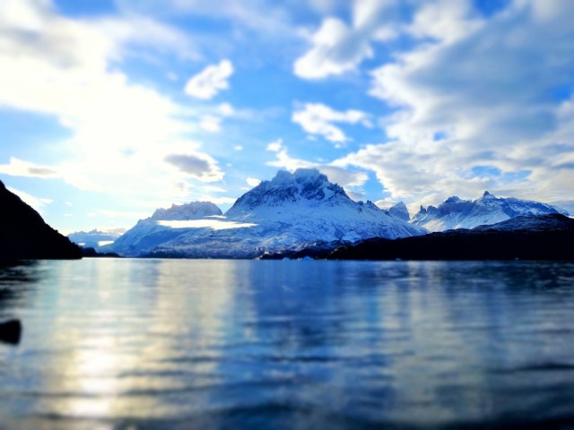 Lago Grey looking a lot more blue than its name suggests...