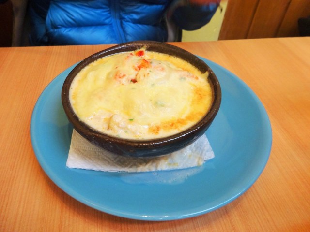 A gooey, cheesy stew, chock full of King Crab