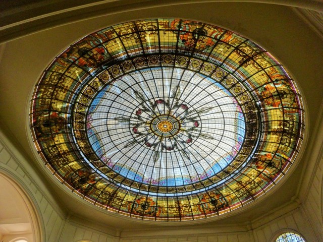 The beautiful ceiling of the Pasaje de San Martin