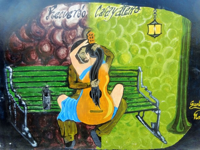 A series of street art highlighted the local love of music...