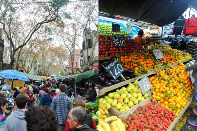 The Sunday market: Both thick and colourful