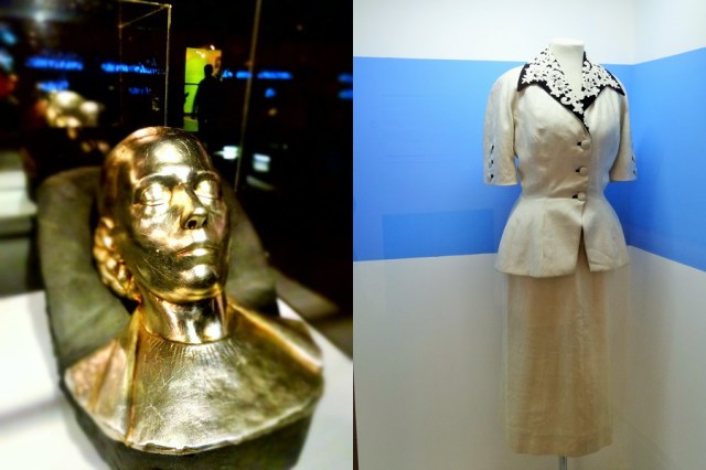 The face of death (left) & A fashionista in life (right)