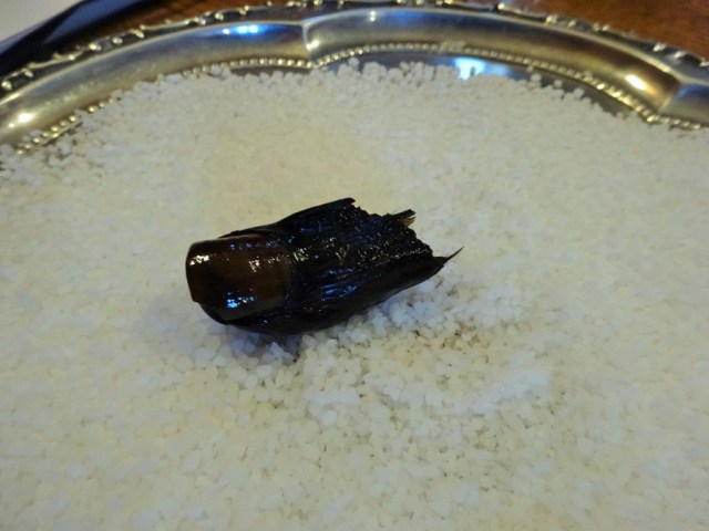 Getting ready to lock lips with this. A severed, pickled toe!