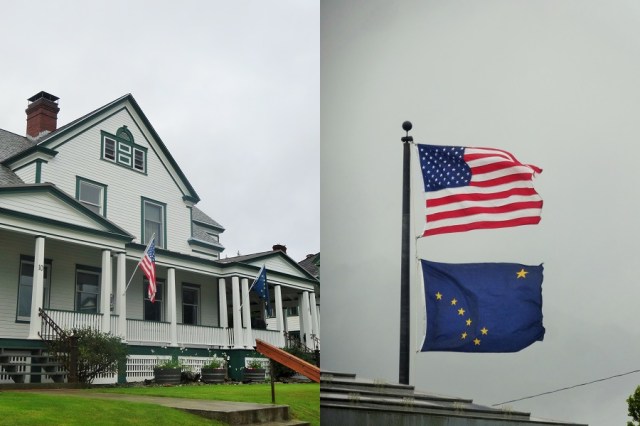 Stunning former officers homes in Fort ? (left) & My new favourite American state flag (right)