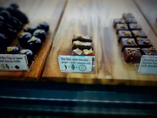Sampling the wares of Soma, apparently one of, if not the best chocolatiers in Canada