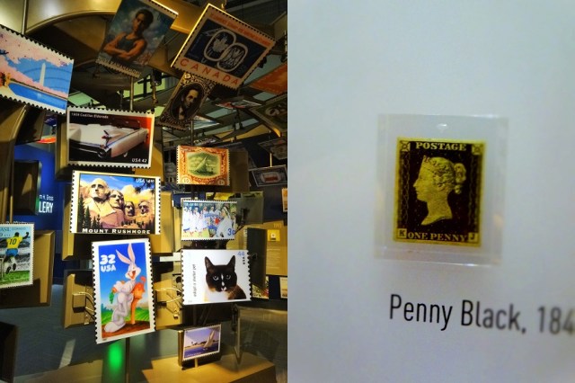 Enjoying the National Postal Museum (left) & The famous Penny Black (right)
