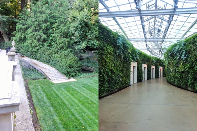 For a wet butt... (left) & There's a green loo (right)