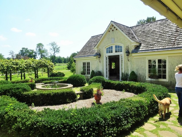 The beautiful farmhouse and grounds