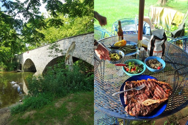 Down by the Brandywine Creek (left) & Barbecue, Pennsylvania style (right)